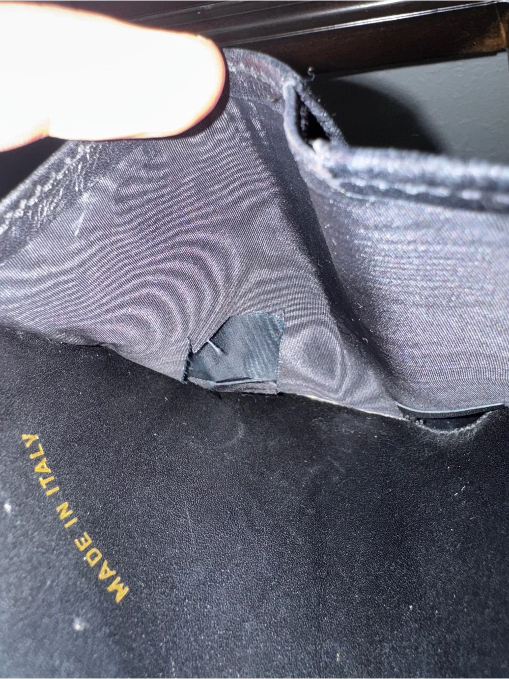 CHANEL Black Textured Caviar Leather Card Wallet with Interlocking CC